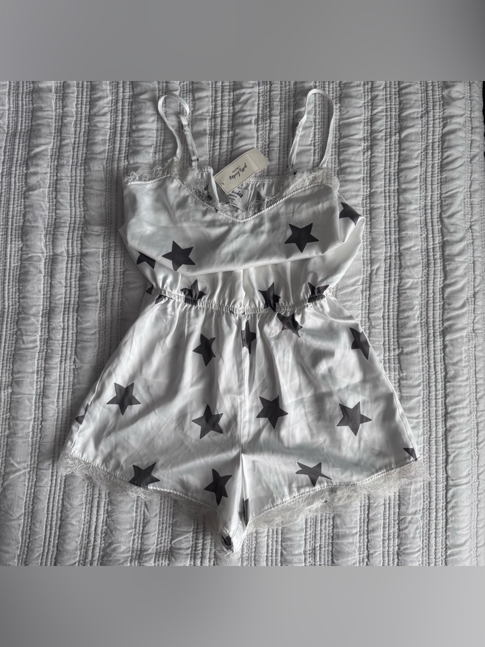 Hollister White Star-Print Romper